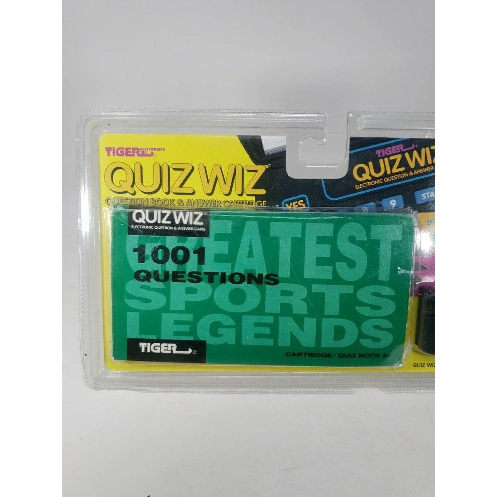 VTG Tiger Quiz Wiz 1001 Questions Greatest Sports Legends Cartridge & Book 4